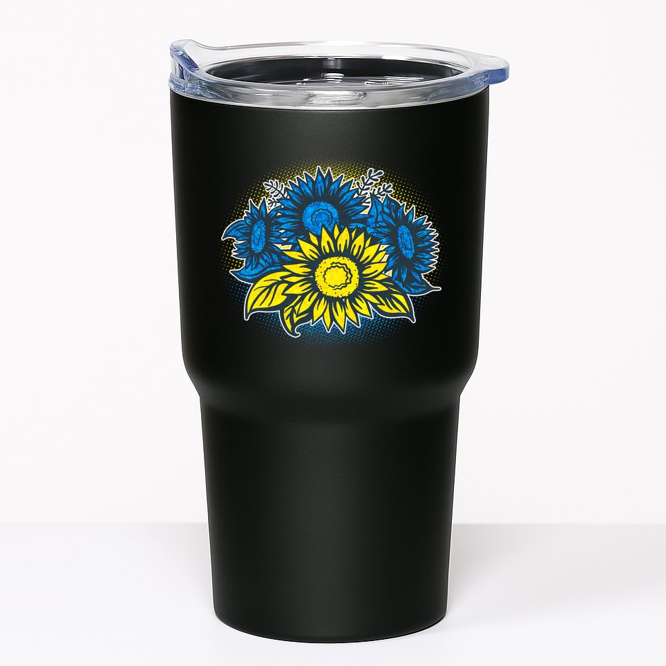 Ukrainian Flag Colors Sunflowers Stand With Ukraine Tumbler