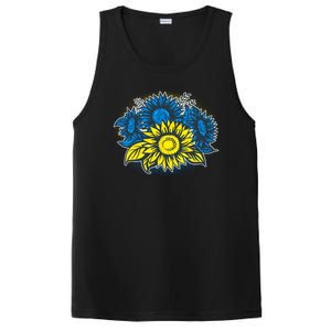 Ukrainian Flag Colors Sunflowers Stand With Ukraine PosiCharge Competitor Tank