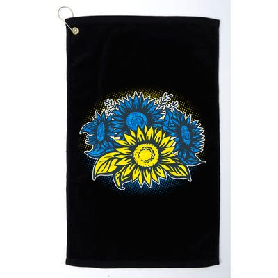 Ukrainian Flag Colors Sunflowers Stand With Ukraine Golf Towel