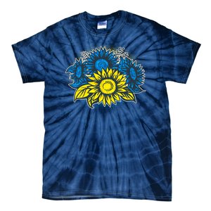 Ukrainian Flag Colors Sunflowers Stand With Ukraine Tie-Dye T-Shirt