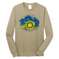 Ukrainian Flag Colors Sunflowers Stand With Ukraine Long Sleeve Shirt