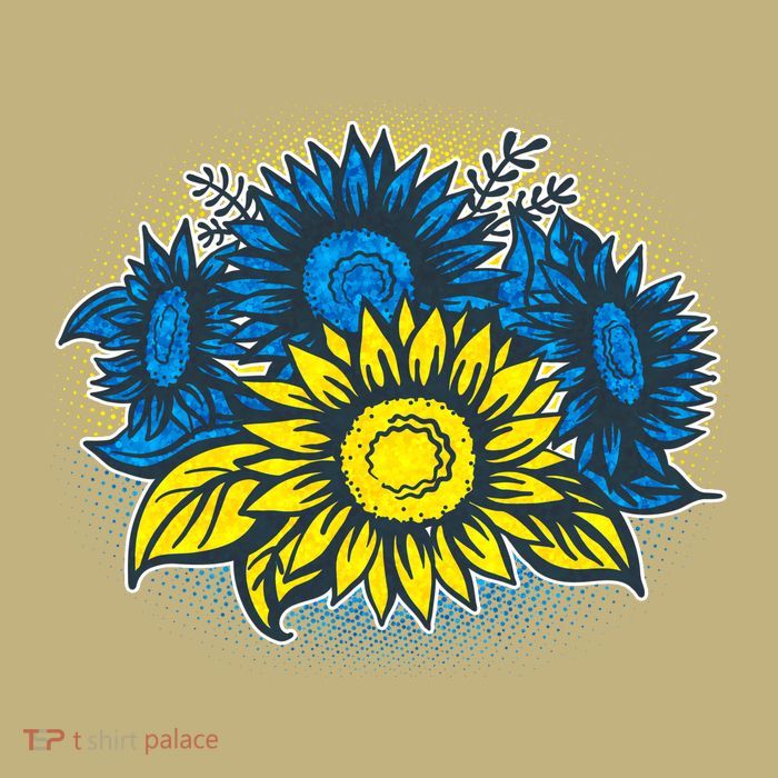Ukrainian Flag Colors Sunflowers Stand With Ukraine T-Shirt
