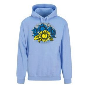 Ukrainian Flag Colors Sunflowers Stand With Ukraine Unisex Surf Hoodie