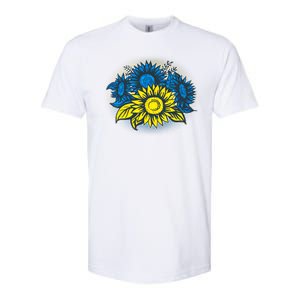 Ukrainian Flag Colors Sunflowers Stand With Ukraine Softstyle CVC T-Shirt