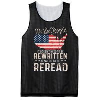 US Flag Constitution of the USA Needs To Be Reread Mesh Reversible Basketball Jersey Tank