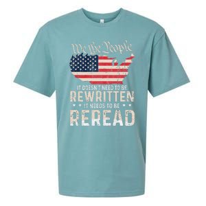 US Flag Constitution of the USA Needs To Be Reread Sueded Cloud Jersey T-Shirt