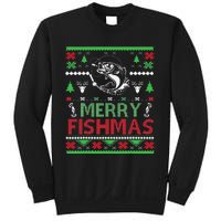 Ugly FISHING Christmas Bass Fish Apparel Merry Fishmas. Sweatshirt