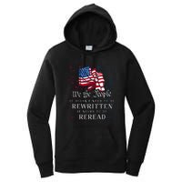 Us Flag Constitution Of The Usa Needs To Be Reread Women's Pullover Hoodie