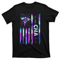 US Flag CNA Tie Dye Cute Certified Nursing Assistant T-Shirt