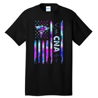 US Flag CNA Tie Dye Cute Certified Nursing Assistant Tall T-Shirt