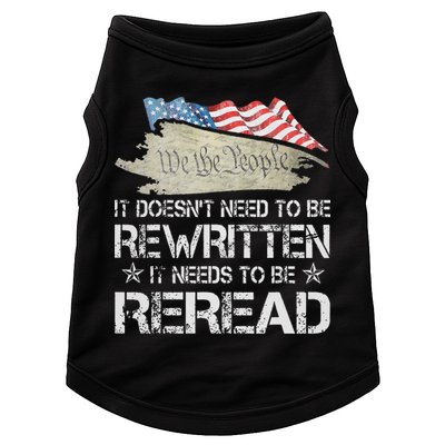 US Flag Constitution of the USA Needs To Be Reread Doggie Tank