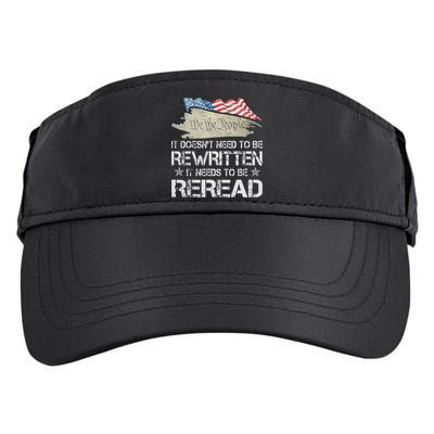 US Flag Constitution of the USA Needs To Be Reread Adult Drive Performance Visor