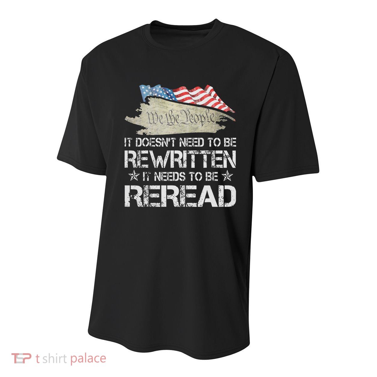 US Flag Constitution of the USA Needs To Be Reread Youth Performance Sprint T-Shirt