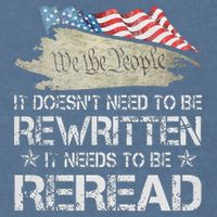 US Flag Constitution of the USA Needs To Be Reread Garment-Dyed Sweatshirt