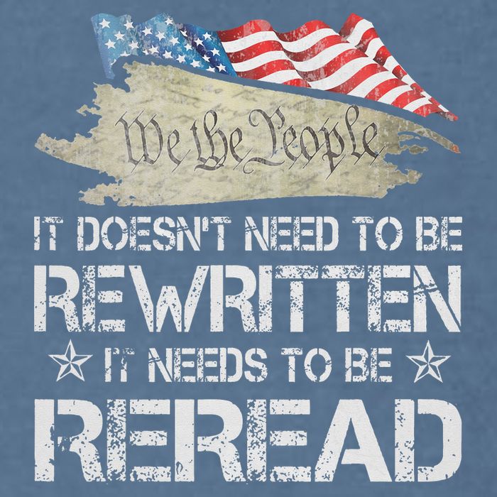 US Flag Constitution of the USA Needs To Be Reread Garment-Dyed Sweatshirt