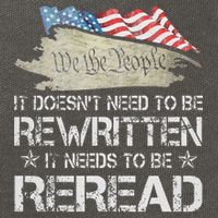 US Flag Constitution of the USA Needs To Be Reread Cotton Canvas Backpack
