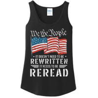 Us Flag Constitution Of The Usa Needs To Be Reread Ladies Essential Tank