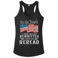 Us Flag Constitution Of The Usa Needs To Be Reread Ladies PosiCharge Competitor Racerback Tank