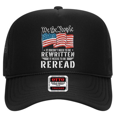 Us Flag Constitution Of The Usa Needs To Be Reread Trucker Hat