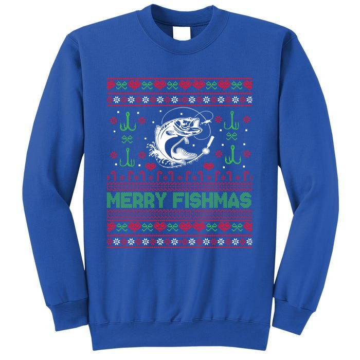 Ugly Fishing Christmas Bass Fish Merry Fishmas Funny Gift Sweatshirt