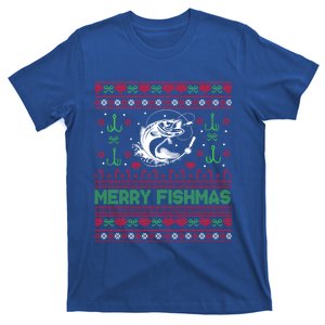 Ugly Fishing Christmas Bass Fish Merry Fishmas Funny Gift T-Shirt