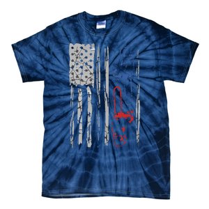 US FLAG CHAINSAW Lumberjack Logger Lumber Gift Tee Tie-Dye T-Shirt