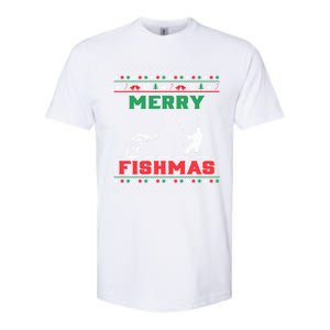 Ugly Fishing Christmas Merry Fishmas Fish Fisher Xmas Gift Softstyle CVC T-Shirt