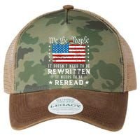 Us Flag Constitution Of The Usa Needs To Be Reread Legacy Tie Dye Trucker Hat