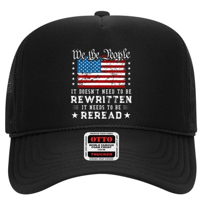 Us Flag Constitution Of The Usa Needs To Be Reread Trucker Hat