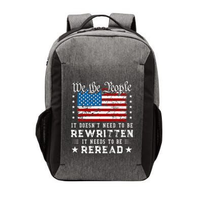 Us Flag Constitution Of The Usa Needs To Be Reread Vector Backpack
