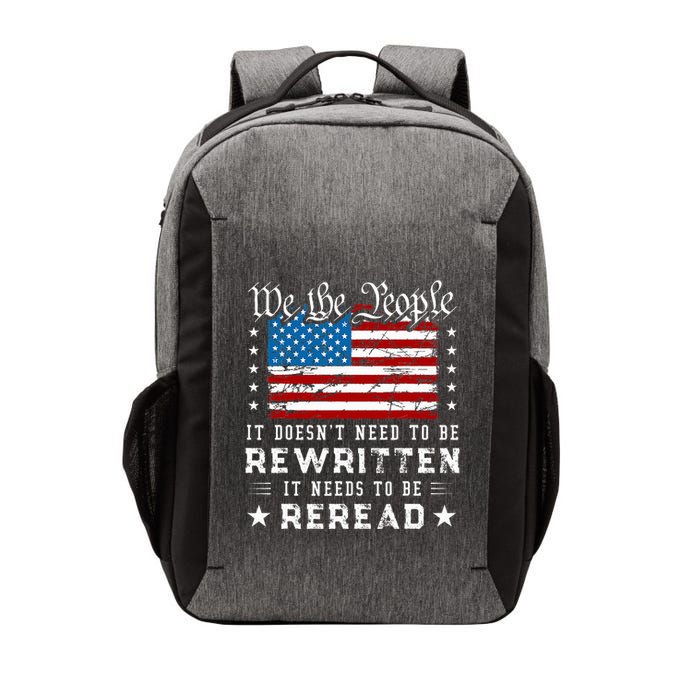 Us Flag Constitution Of The Usa Needs To Be Reread Vector Backpack