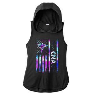 US Flag Constitution Of The USA Needs To Be Reread Ladies PosiCharge Tri-Blend Wicking Draft Hoodie Tank