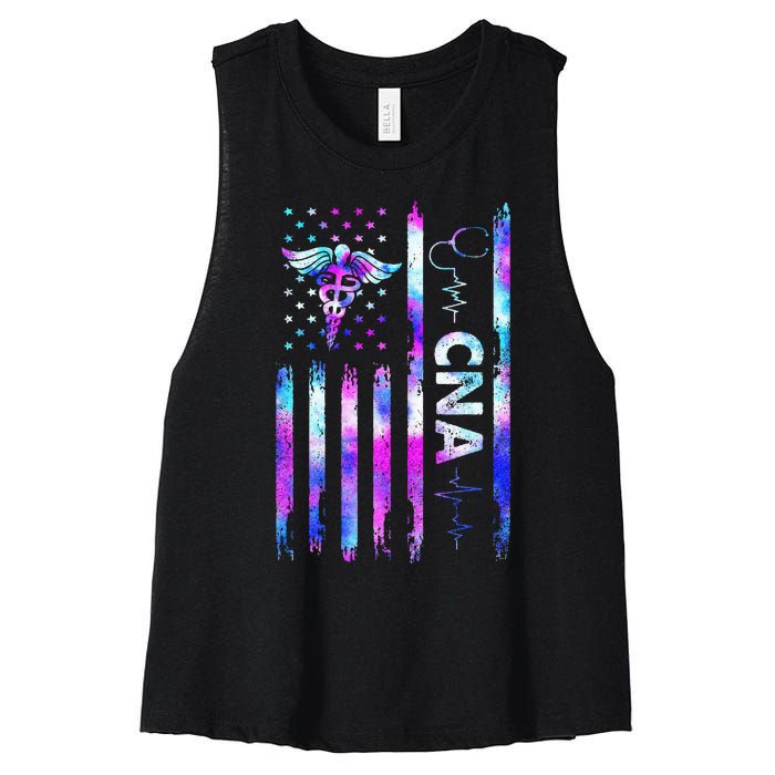 US Flag Constitution Of The USA Needs To Be Reread Women's Racerback Cropped Tank