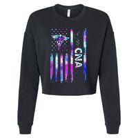 US Flag Constitution Of The USA Needs To Be Reread Cropped Pullover Crew