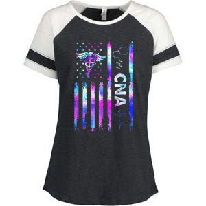 US Flag Constitution Of The USA Needs To Be Reread Enza Ladies Jersey Colorblock Tee