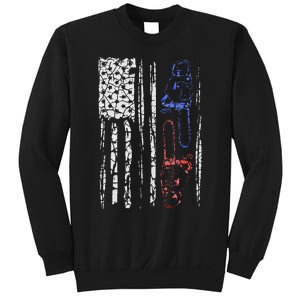 US FLAG CHAINSAW Lumberjack Logger Lumber Gift Sweatshirt