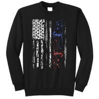 US FLAG CHAINSAW Lumberjack Logger Lumber Gift Tall Sweatshirt