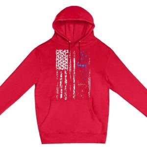 US FLAG CHAINSAW Lumberjack Logger Lumber Gift Premium Pullover Hoodie