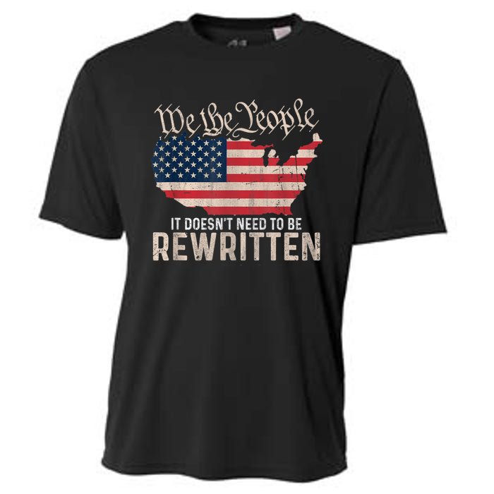 US Flag Constitution Of The USA Needs To Be Reread Cooling Performance Crew T-Shirt