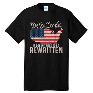 US Flag Constitution Of The USA Needs To Be Reread Tall T-Shirt