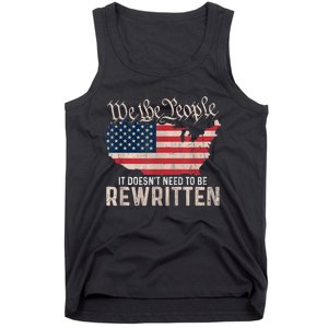 US Flag Constitution Of The USA Needs To Be Reread Tank Top