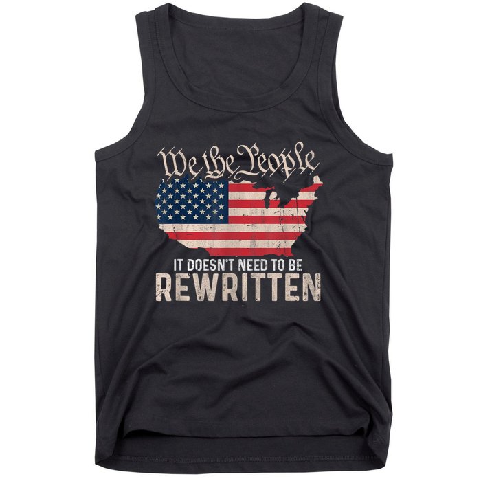 US Flag Constitution Of The USA Needs To Be Reread Tank Top