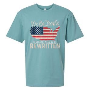 US Flag Constitution Of The USA Needs To Be Reread Sueded Cloud Jersey T-Shirt