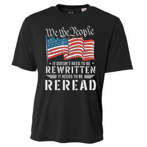 US Flag Constitution of the USA Needs To Be Reread Cooling Performance Crew T-Shirt