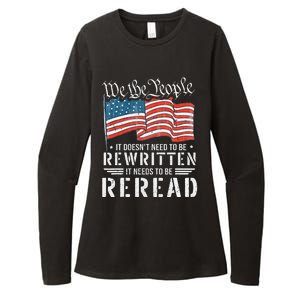 US Flag Constitution of the USA Needs To Be Reread Womens CVC Long Sleeve Shirt