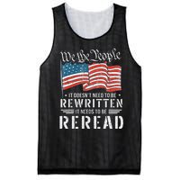 US Flag Constitution of the USA Needs To Be Reread Mesh Reversible Basketball Jersey Tank