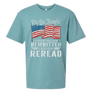 US Flag Constitution of the USA Needs To Be Reread Sueded Cloud Jersey T-Shirt