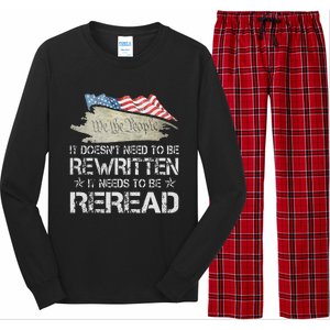 US Flag Constitution of the USA Needs To Be Reread Long Sleeve Pajama Set