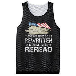 US Flag Constitution of the USA Needs To Be Reread Mesh Reversible Basketball Jersey Tank