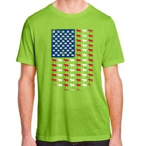 Us Flag Cow American Flag Usa 4th Of July Patriotic Gift Adult ChromaSoft Performance T-Shirt